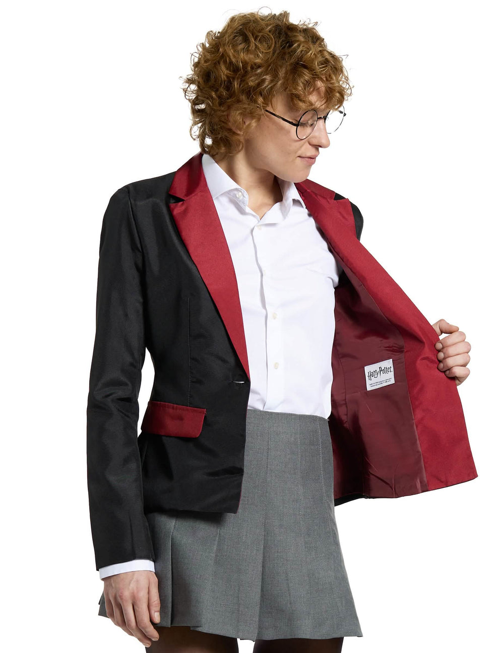Detalle del forro de la chaqueta Mrs. Gryffondor para mujer Suitmeister