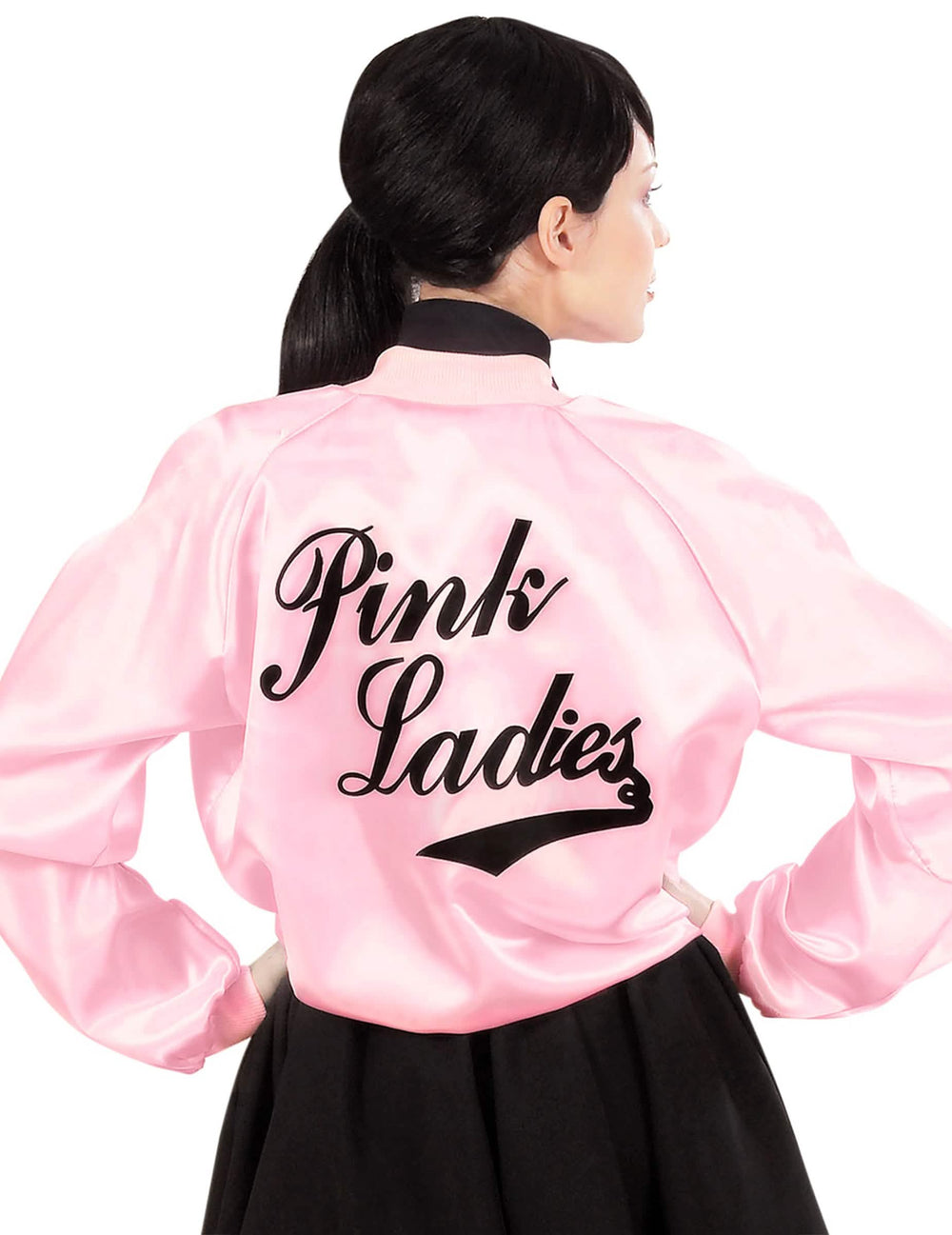 Vista trasera de la chaqueta rock'n roll para mujer