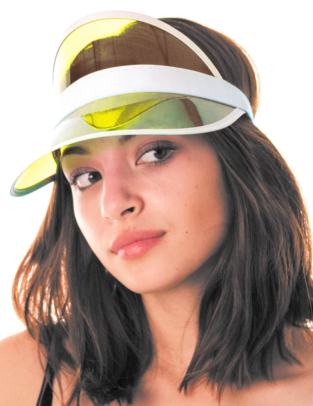 Visera de póker para adulto amarillo